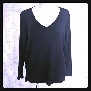 Ralph Lauren long sleeve soft black shirt 2X